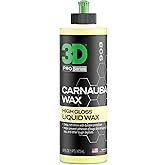 3D Carnauba Wax – Liquid Brazilian #1 Grade Wax for Deep Gloss & UV Protection | Easy Application | Safe on All Paint | Non-Staining Formula | Made in USA | 16 oz
