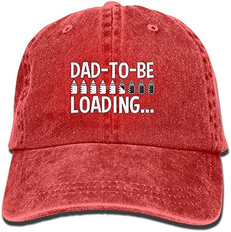 Mens Quick Dry Dad To Be Loading Bullets Classic Adjustable Jeans Hats