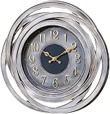 HomeZone Large Silver Wall Clock 51cm Waterproof Indoor Outdoor Decor view 3