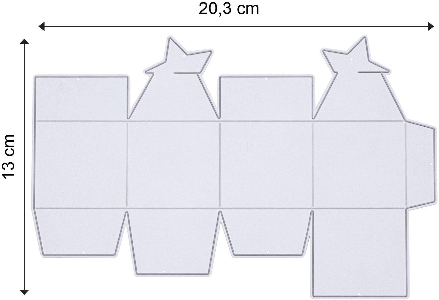 Vaessen Creative Craft Cutting Die, Star, Make Your Own Gift Bag, Jewellery Box, Advent Calendar - Image 4