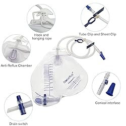 GlobalRoll Urinary Drainage Bag with Anti-Reflux