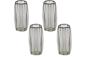 Tkocisa 4 Pack Head Net Face Mesh, Minelife Mosquito Hat Mask Head Cover for Camping Hiking Fishing Protecting from Insect Bug Bee Mosquito Gnats Green