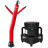 MOUNTO 6 ft Inflatable Tube Man with 1/3 HP Blower, Waving Dancer Complete Set for Store Advertising, Grand Openings and Events, Red