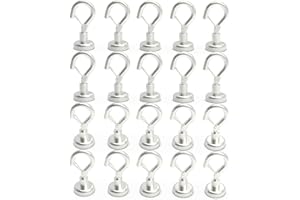 Ant Mag Magnetic Hooks Heavy Duty with Snap 22lbs Strong Magnet Hooks Great Hanging for Refrigerator, Cruise Cabin, Grill, Wreath,Kitchen,Office 20 Pack