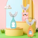 Fantasyon 3 Pack U-Shaped Kids Toothbrushes Food Grade Silicone 2-6 Years view 2