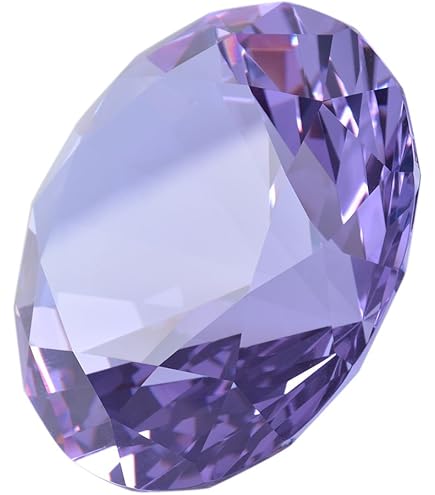 Presse-Papier Diamant En Forme De Cœur - Effet Aurore - 80 Mm - Cadeau Déco Bureau