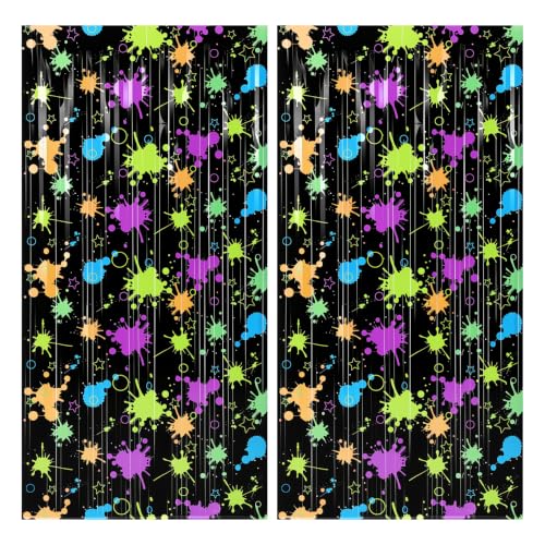 Glow in the Dark Graffiti Fringe Backdrop