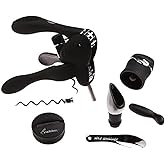 Rabbit 6-Piece Wine Opener Tool Kit, Black