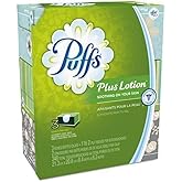 Puffs Puffs plus lotion facial tissues, 3 family boxes, 116 tissues per box, 348 Count,116 Count (Pack of 3)