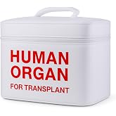 Vintage and Funny Human Organ Lunch Box,the Safest Box for Human Organ Transplantation, Waterproof Lining,Transport Meals, Snacks &amp; More,Emt Gifts