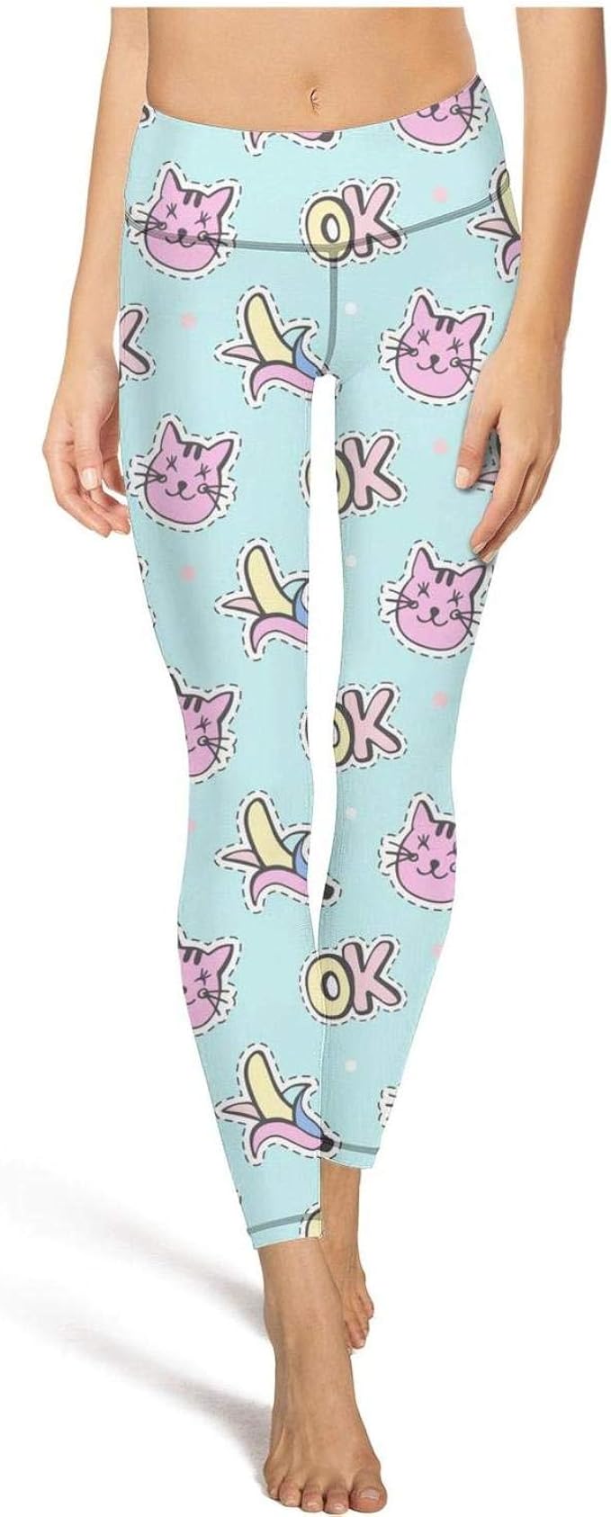 Girl Kitty Cat Yoga Pants Super Soft Yoga Leggings with Pockets Amazon.ca Clothing & Accessories