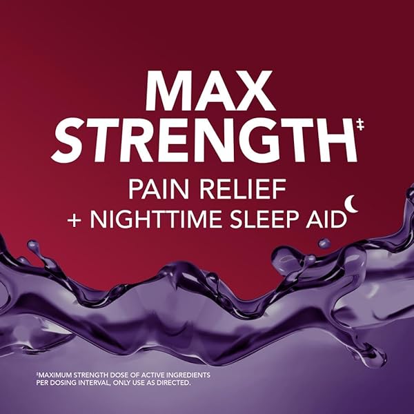 VICKS PAINQUIL PAIN RELIEF ACETAMINOPHEN 1000MG MAX STRENGTH ADULT PAIN RELIEVER LIQUID 12OZ, BACKACHE HEADACHE RELIEF, 1 NIGHTTIME PAIN RELIEVER + SLEEP AID