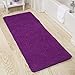 Lavish Home Memory Foam Shag Bath Mat (24x58), Purple
