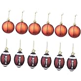 ABOOFAN 12pcs Christmas Balls Basketball Decor Christmas Ornament Soccer Party Supplies Basketball Jewelry Tree Pendant Ornaments Sports Themed Pendant Mini