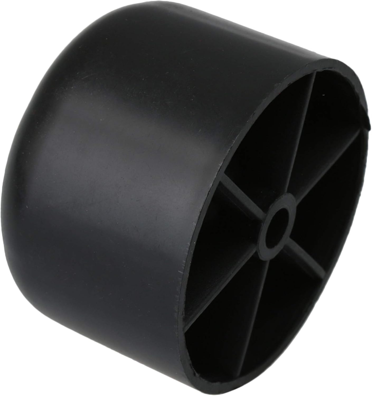 BQLZR 50mm Dia 35mm Height Black Plastic Round Furniture Leg 6mm Hole Dia for Table Chair Bed Cabinet Feet Floor Pack of 4 - Image 4