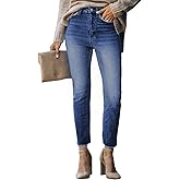 Sidefeel Women's Boyfriend Jeans Stretchy Ripped Distressed Zimbaplatinum Denim Pants Size 4-18