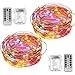 2 Set Fairy String Lights Battery Operated Waterproof YIHONG 8 Modes 50 LED String Lights 16.4FT Copper Wire Firefly Lights Remote Control (Multicolor)