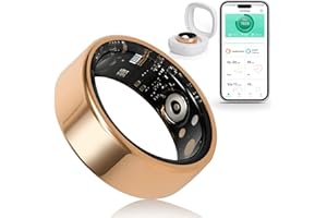 YULUCKGO Health Tracker Smart Ring for Women - Fitness Sleep Blood Oxygen Monitor Steps Count