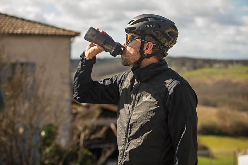 Sense Pro 65 Bidón Bicicleta Negro Ahumado - Botella Ciclismo - Bidón MTB/Bici Montaña o Bicicleta de Carretera - Negro Ahumado, 650ml, 79g - Fabricado en Francia