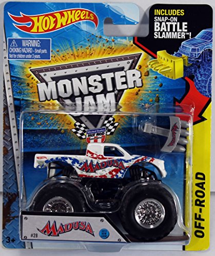 HOT WHEELS 1:64 SCALE 2015 RELEASE BATTLE SLAMMER MADUSA MONSTER JAM MONSTER TRUCK DIE-CAST