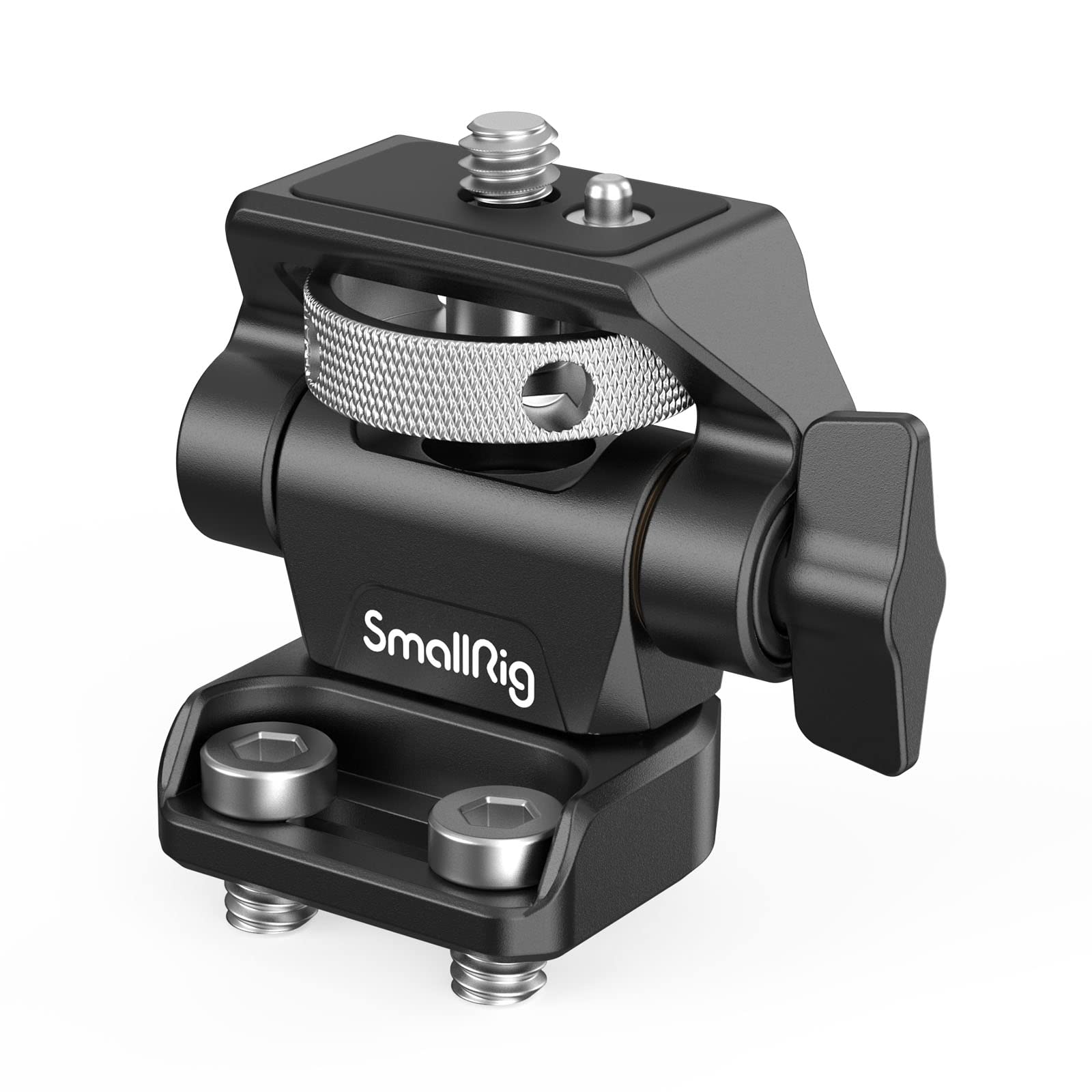 (New Version) SMALLRIG Camera Monitor Mount with 1/4'' Screws, 360° Swivel and 180° Tilt Adjustable Monitor Holder with Thumbscrew to Adjust the Tension, with Anti-twist Design - 2904B — image 1