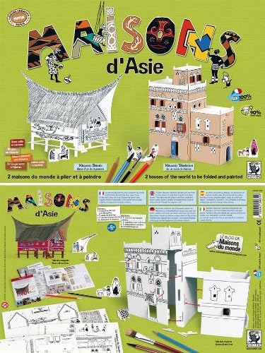 Houses of the world to fold and paint (Maisons du monde)