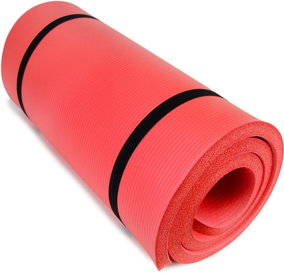 Yoga Cloud - Extra Thick 1" Exercise Mat with Shoulder Sling - 25mm Non-slip, Moisture-Resistant Foam Cushion for Pilates and Working Out - Ultra Balance & Support for Joint Health, & Physical Therapy : Sports & Outdoors