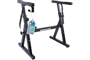 ThePromaster Piano Keyboard Stand - 20-34 Inches Adjustable, Portable, Universal, Foam-Padded Arms, Designed Z Style, Digital