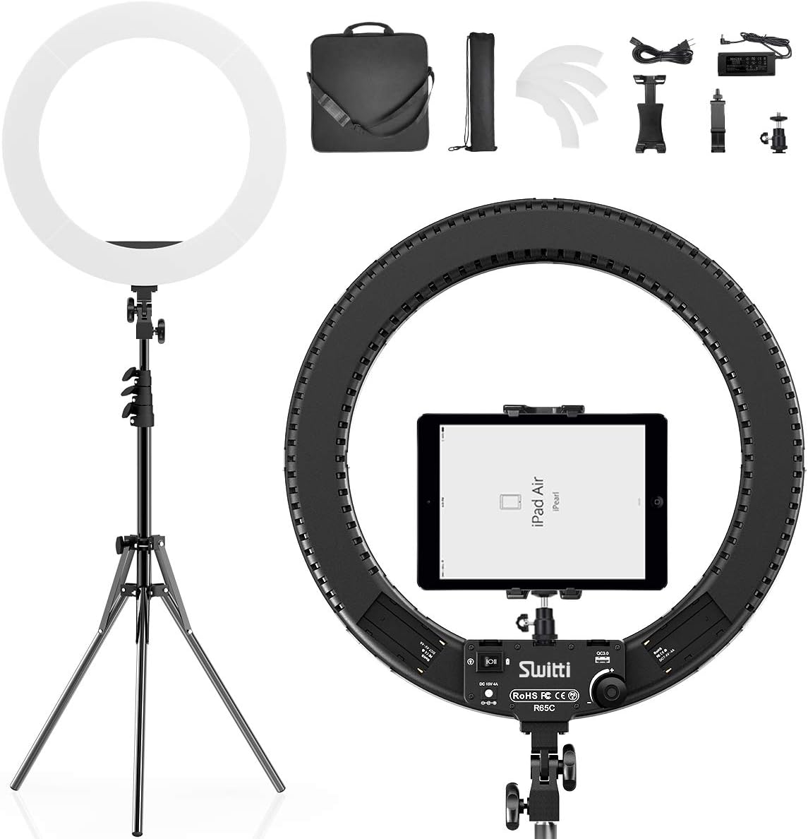 Switti Ring Light with Stand and ipad & Phone Holder