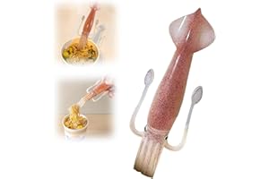 Noodle Fork,Octopus Noodle Fork,Plastic Squid Forks,3-in-1 Heat-Resistant Silicone Utensil for Ramen Pasta Salad,Fun Kitchen 