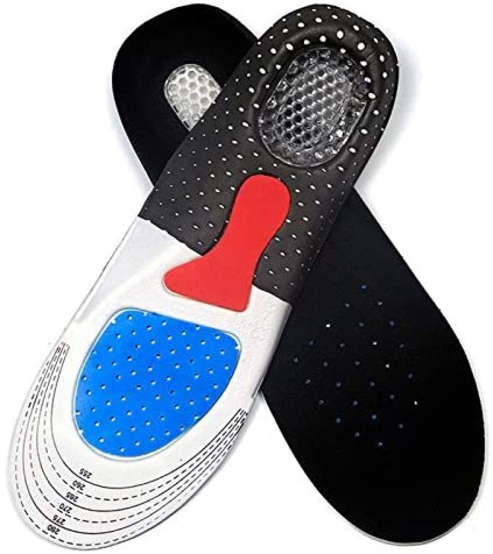 Pedimend 2 Pairs Orthopedic Gel Eva Shaped Anti Bacterial Insole | Orthotic Arch Support | Foot Massage Gel Heel Comfort Cushion | Provides Metatarsal Support | Men's Gel Raise Heel Insoles