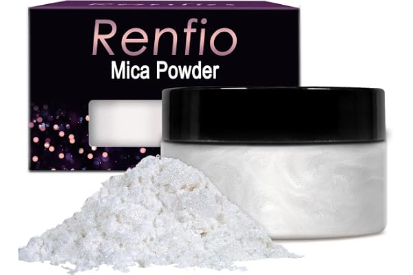 Renfio 100g Mica Powder Pigment, Metallic Natural Dye Mineral Pearl Shimmer Epoxy Resin Dye for Painting Soap Making Slime Ba
