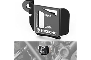 NICECNC Aluminum Brake Reservoir Protector Brake Fluid Tank Shield Compatible with Yamaha Tenere 700/XTZ 700 2019-2024, Tener