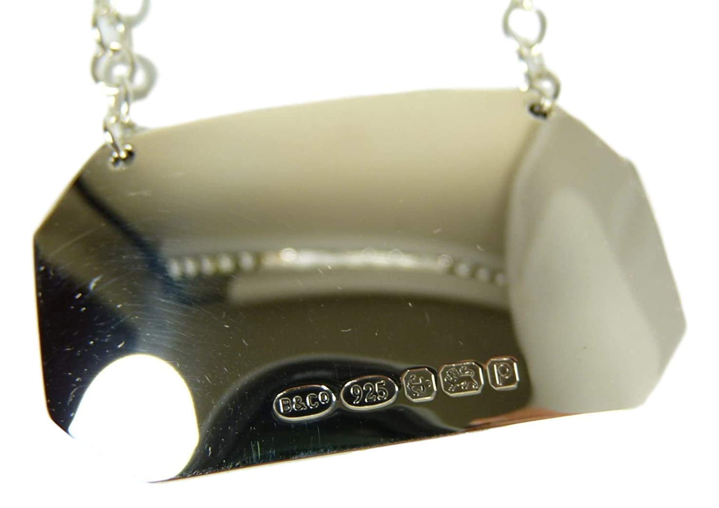 New Sterling Silver Plain Decanter/Wine Label - UNENGRAVED - Boxed