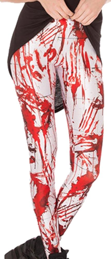 Sister Amy Women's High Waist Galaxy Printted Ankle Elastic Tights Legging