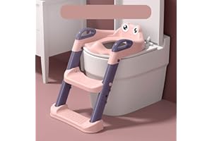 Baby Potty Training Seat, Foldable Toddler Toilet Seat with Step Stool Ladder Kids Potty Seat with Non Slip Design for Toilet