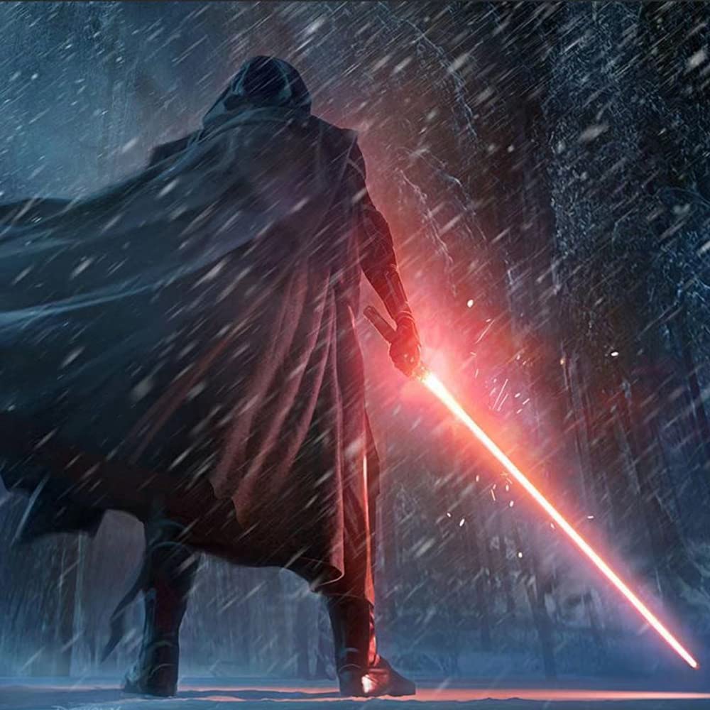 Amaxshiirchy Lightsaber RGB15 Colors Metal Hilt 3 Sound Modes Rechargeable Force FX Heavy Dueling Light Saber Swords Set Cosplay Children Adults