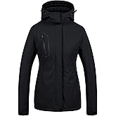 CREATMO US Women's Mountain Waterproof Ski Jacket Windproof Snowboarding Jacket Warm Winter Coat Raincoat