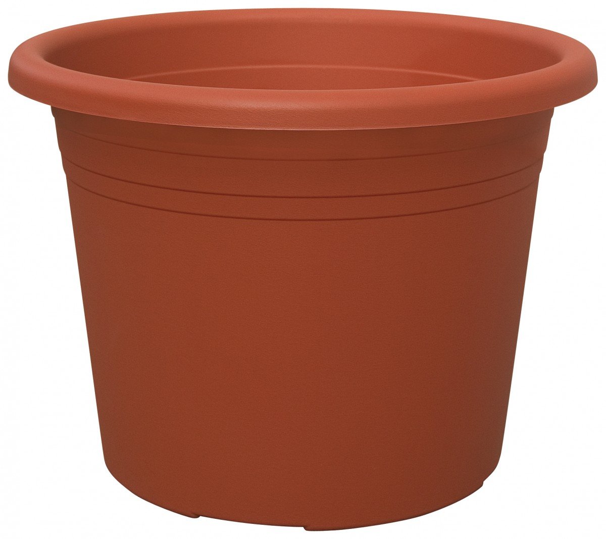 Geli Cylindro Thermo Plastic Round Plastic Plant/Flower Pots, Terracotta 06, 16 cm