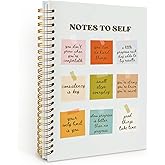 Wheatwin Note to Self Mental Health Journal, Inspirational Spiral Notebook, Motivational Positivity Journal, Inspirational Journal for Women, Positive Affirmations Quote Hardcover Notebooks 5.5x8.3