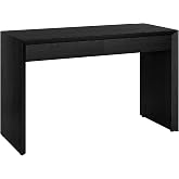 Henn&amp;Hart 48" Home Office Desk, Computer Desk, Natural Black | Spacious surface with two soft glide drawers creates a clean modern workspace for home office, study or bedroom use