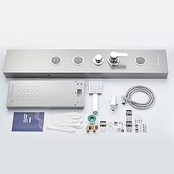 TSIBOMU 5 in 1 Shower Panel Tower System with LED