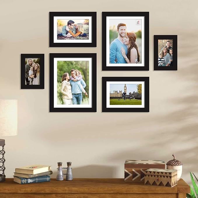 Art Street Set of 6 Black Wall Photo Frame, Picture Frame for Home