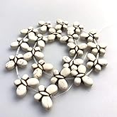 White Howlite Turquoise Butterfly Shape Beads 15x20mm 15.5" Strand