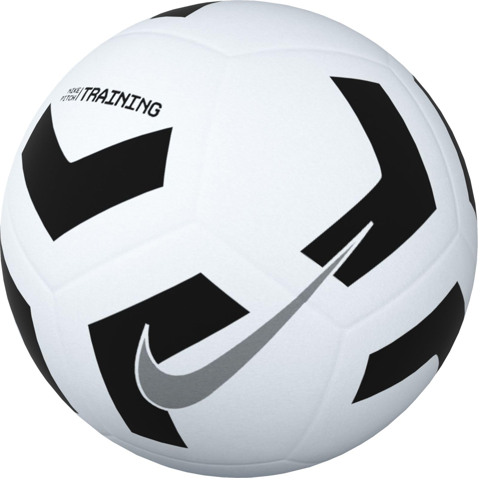 Nike FZ7555-100 Pitch Training Recreational soccer ball Unisex WHITE/BLACK/SILVER Size 4