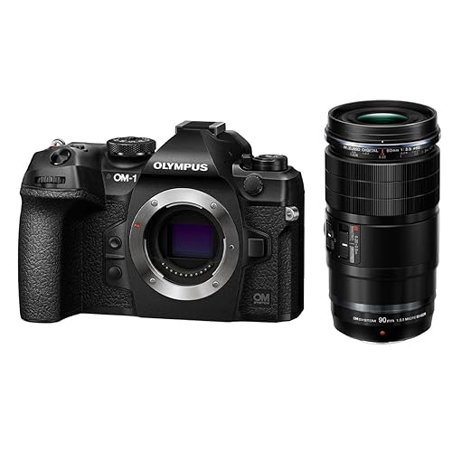 OM SYSTEM OM-1 Mirrorless Camera with 90mm Macro Lens in