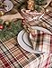 DII Give Thanks Plaid Fall Table Decor, Autumn & Thanksgiving Tabletop Linens, 52x52 Square Tablecloth