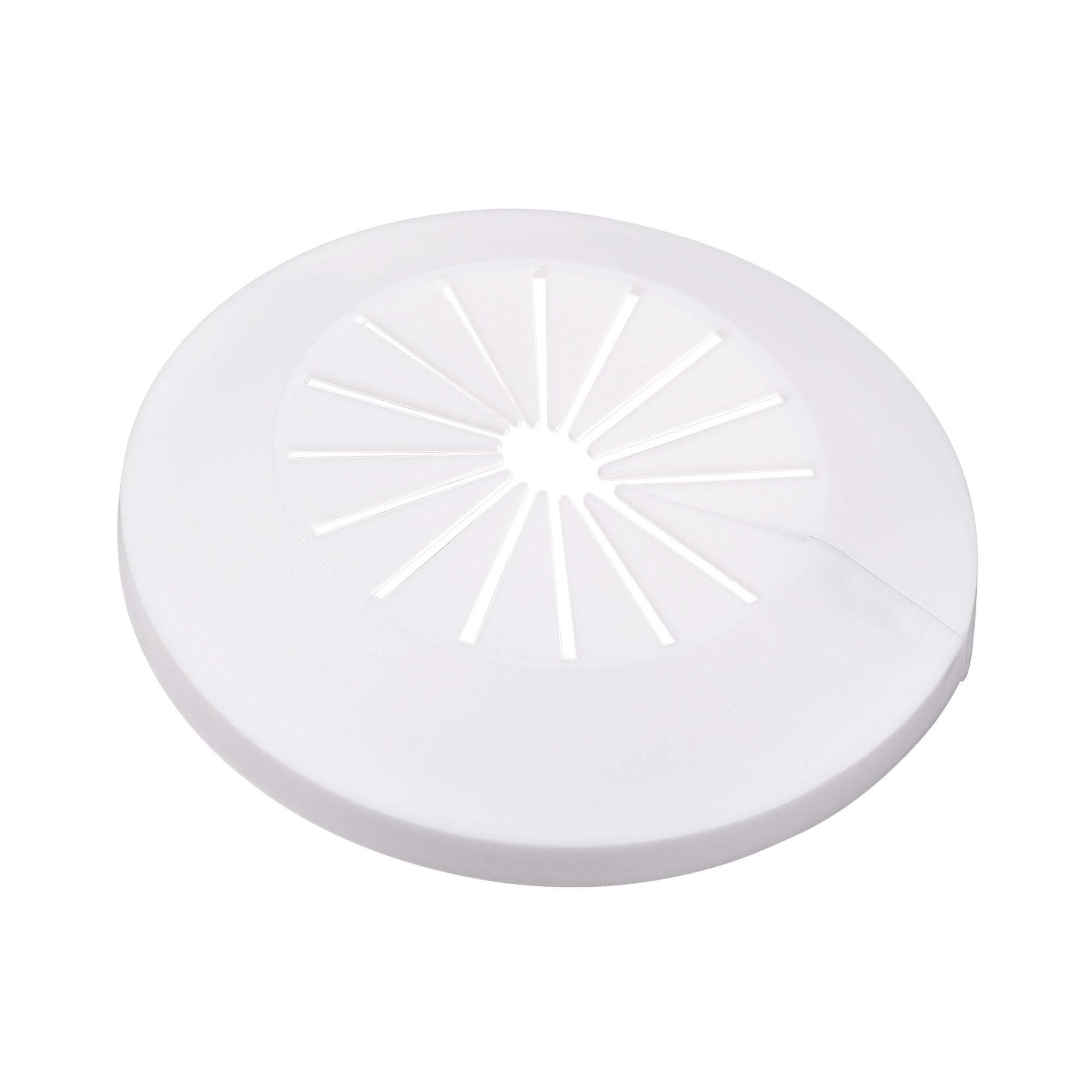 sourcing map Pipe Cover Decoration, 30mm-50mm PP Plastic Escutcheon Water Pipe Drain Line Cover White 8pcs