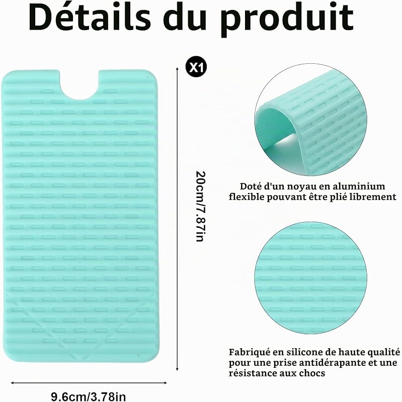 Support Téléphone Portable Pliable en Silicone, Support Bureau Universel Antidérapant pour Smartphone et Tablette, Réglable et Ergonomique (1, Bleu)