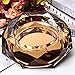 HOMILA Crystal Ashtray,Cigar Ashtray European Living Room Ash Tray Holder Cigarettes Decor Tray for Home Office Tabletop Decoration,Gift Ashtray,Smoker, Gold